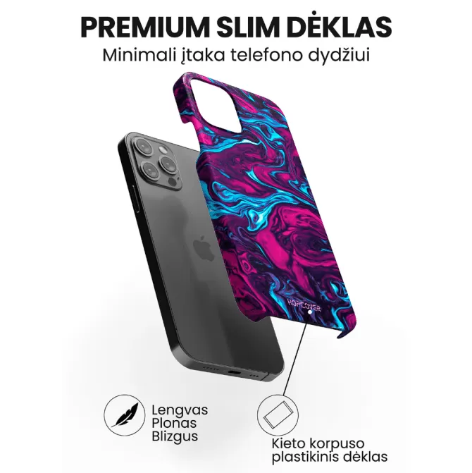 iphone 14 pro max telefono deklas marmurinis violetines spalvos